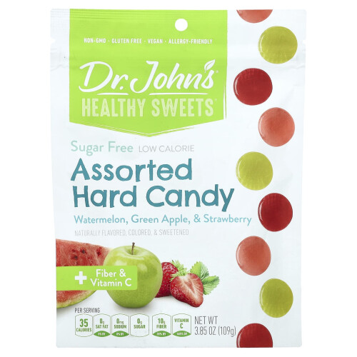 Dr. John's Healthy Sweets, Μικτές Δύο Τροφές, + Φυτική ίνα & Βιταμίνη C, Χωρίς ζάχαρη, 3.85 oz (109 g)