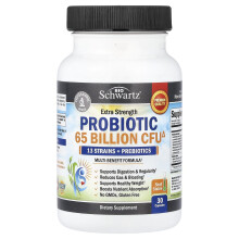 BioSchwartz, Extra Voima, Probiotikka, 65 miljardia CFU, 30 kapselia