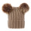 Foreldre-barn-lue i khaki, strikket varm vinterlue 8