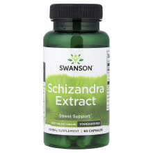 Swanson, Schizandra-Extrakt, standardisiert, 500 mg, 60 Kapseln