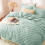 Sage Green Fleece King Comforter Set 3-Piece 4