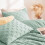 Sage Green Fleece King Comforter Set 3-Piece 5