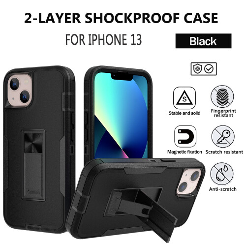 Capa para iPhone 13 com suporte e protetor de tela, 6,1 polegadas. 1