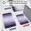 Alfombra de baño de microfibra de pelo largo, color morado oscuro, rectangular, 30x20 2