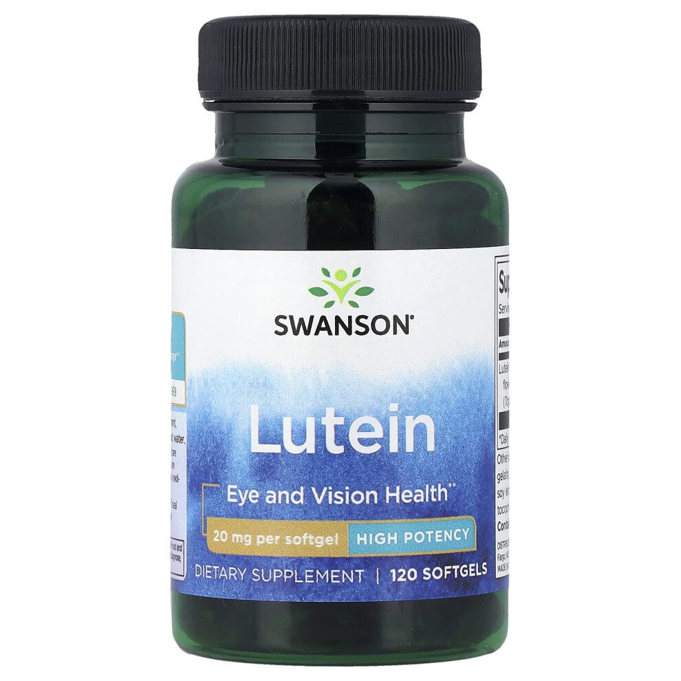 Swanson , Lutein, High Potency, 20 Mg, 120 Softgels