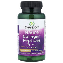 Swanson, Marine-Kollagen-Peptide-Typ 1, 500 mg, 60 vegane Kapseln