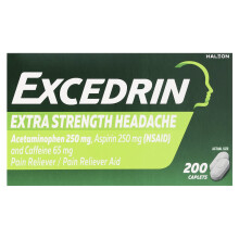 Excedrin, Huvudvärk, 200 Kapslar