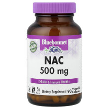 Bluebonnet Nutrition, NAC, 500 mg, 90 pflanzliche Kapseln