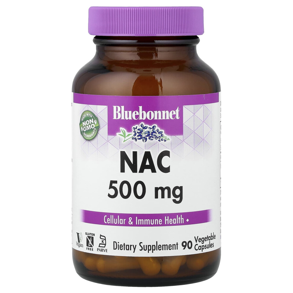 Bluebonnet Nutrition , Nac, 500 Mg, 90 Vegetable Capsules