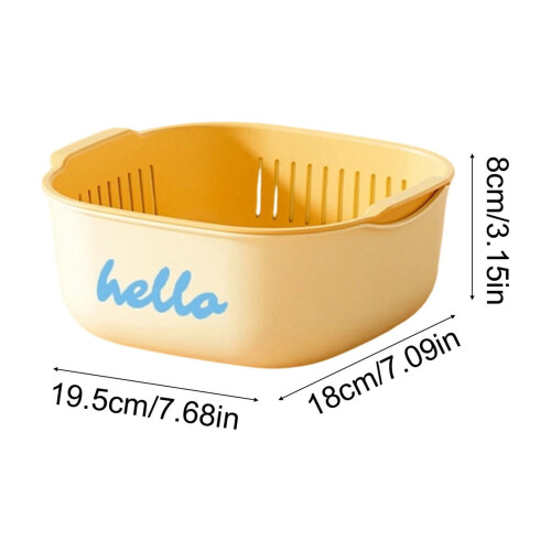 Closet Storage Double-layer Plastic D Rain Basket Multi-functional Storage Basket 2