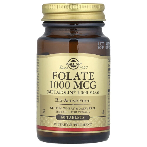 Solgar Solgar, Folato, 1,000 mcg, 60 Comprimati