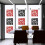 4Pcs Flower Hanging Screen Room Divider Wall Black 4
