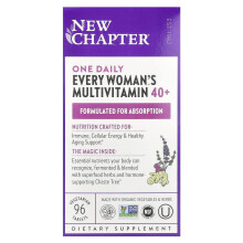 New Chapter, Jeden Dzienny Multivitamin dla Kobiet 40+, 96 Tabletek
