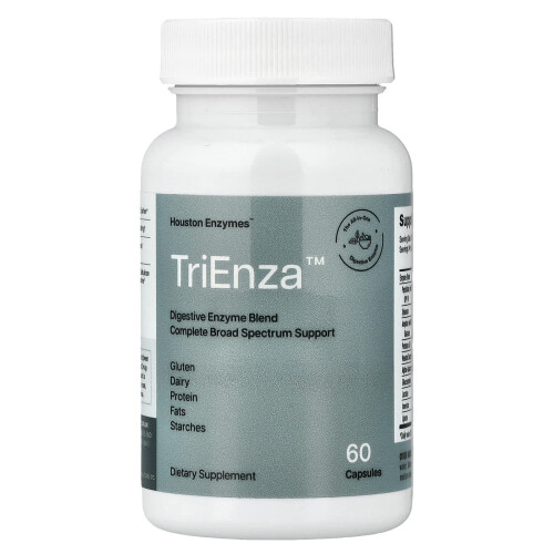 Houston Enzymes, TriEnza, Ενζύμα για Δυσανεξία Σίτισης, 60 Φυσαλίδια