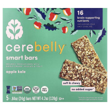 Cerebelly, Älykäs Baret, Orgaaninen Lasten Baret, Omena Kale, 5 Baret, 0.84 oz (24 g) Kappale