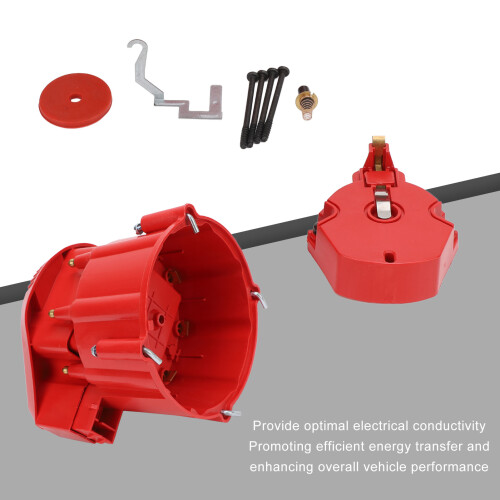 Large V8 Distributor Cap Rotor Kit for SBC BBC 283-454 Red 2