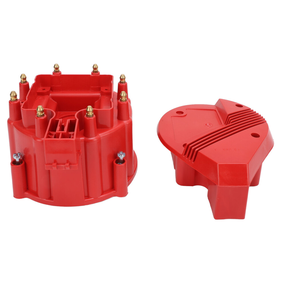 Large V8 Distributor Cap Rotor Kit For Sbc Bbc 283-454 Red 8431385703231