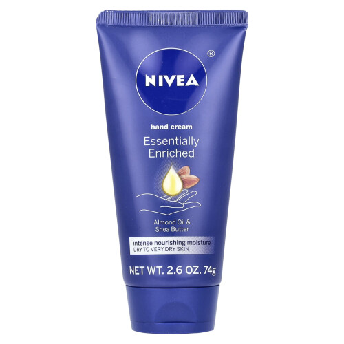 NIVEA ΕσSENTIALLY Ενισχυμένη Κρέμα για τα Κούμπια, Λάδι Αμυγδάλου & Βούτυρο Σέι, 2.6 oz (74 g)