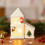 Keramik-LED-Weihnachtshaus mit Schneeflockenmuster (1 Stück) 6
