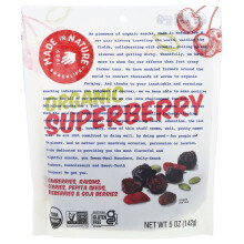 Made in Nature, Organická Superberry, Červené Borůvky, Raisins, Čerstvé Čerešne, Pepita Semena, Modré Borůvky & Goji Borůvky, 5 oz (142 g)