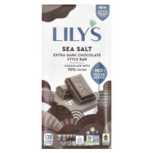 Lily's Sweets, Bar de Chocolate Oscuro, Sal de Mar, 70% Cacao, 2.8 oz (80 g)
