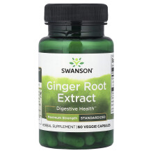 Swanson, Ginger Root Extract, 60 Veggie Capsules