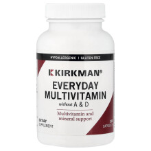 Kirkman Labs, Everyday Multivitamin without A & D, 180 Capsules
