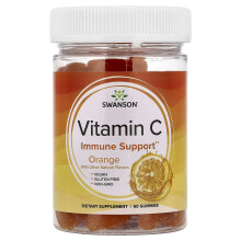 Swanson, Vitamin-C-Gummies, Orange, 60 Gummies
