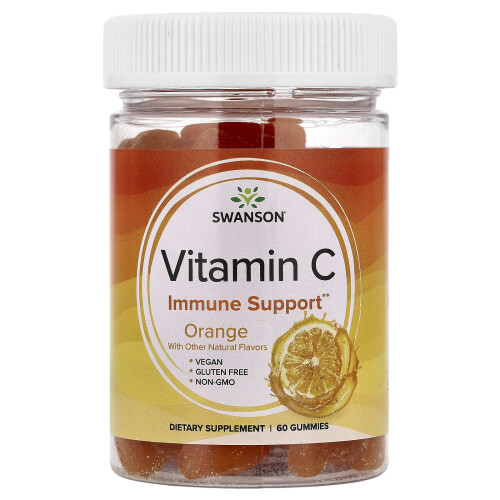 Swanson, Vitamin-C-Gummies, Orange, 60 Gummies