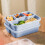 4-Compartment Plastic Lunch Box with Lid, 21 x 16 x 5.5 cm 4