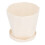 6 Pack Small Plastic Planters with Drip Trays 1