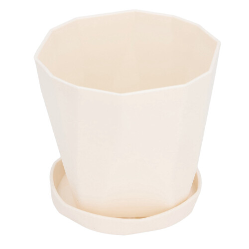 6 Pack Small Plastic Planters with Drip Trays