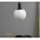 Lampada a sospensione OUNONA in rame bianco e cotone. 5