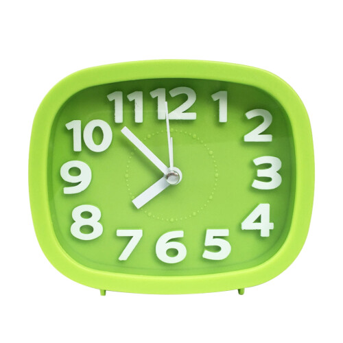 Silent Quartz Desk Clock – Non-Ticking, Easy-Read Dial, Modern Home/Office Decor – White Hands 1