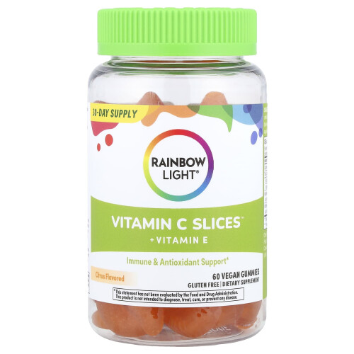 Rainbow Light, Vitamiini C Gummies, Sitruuna, 60 Gummies