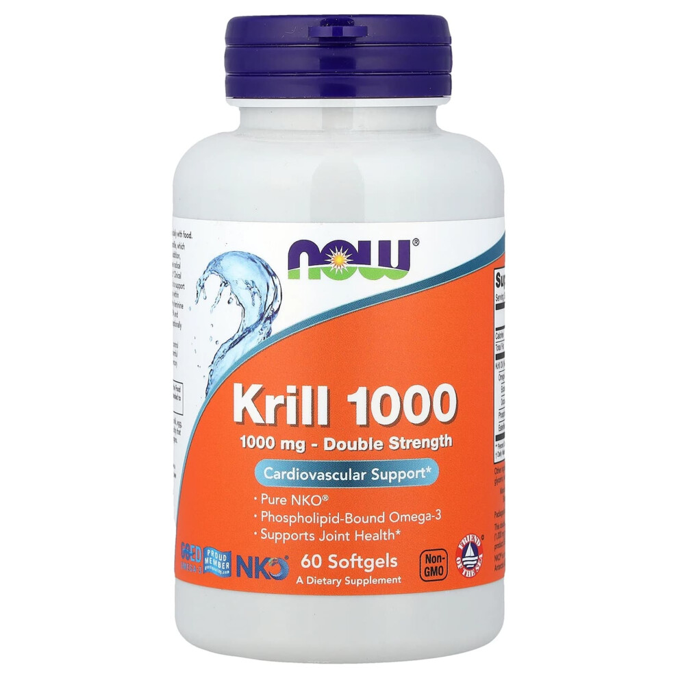 Now Foods Now Nko Krill Oil 1000 Mg Phospholipid Omega-3 Softgels - 60 Count
