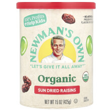 Newman's Own Organics, Orgânicos, Pasas, 15 oz (425 g)