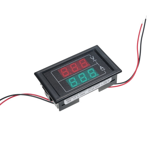 LED volt-amperemåler 60-500V100A 1