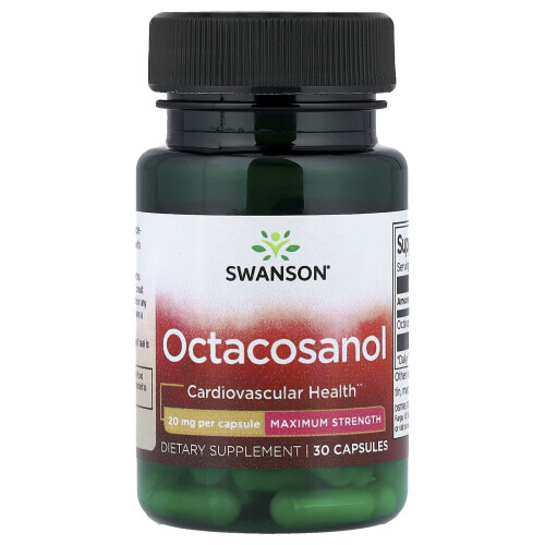 Swanson, Octacosanol, Maximum-Stärke, 20 mg, 30 Kapseln