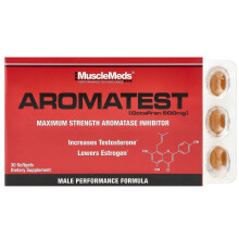 MuscleMeds, Aromatest, 500 mg, 30 Vloeibare Capsules