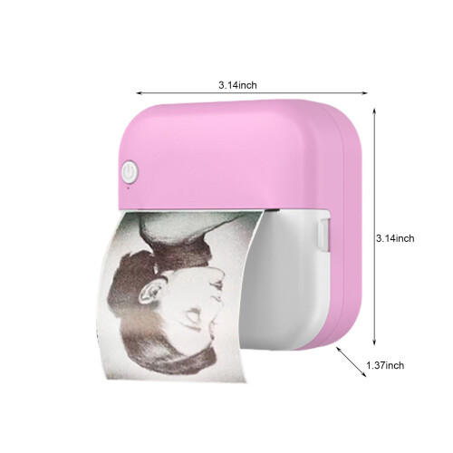 Portable Mini Thermal Inkless Bluetooth Printer for Android & iOS – Prints Photos, Labels, Docs, QBank – 2ml 2