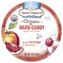 Torie & Howard, Organische Hard Candy, Bloed Oranje & Honing, 2 oz (57 g)