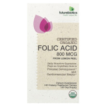 Futurebiotics, Foli Hapon Lähtöaine, 800 mcg, 120 Orgaaninen Vegetaarisia Tablettia