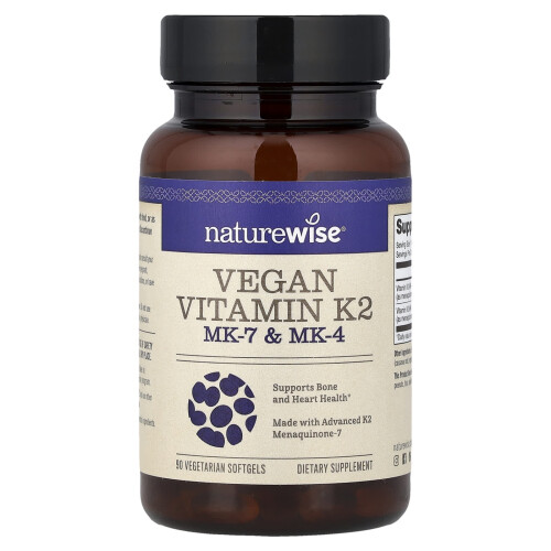 NatureWise, Βιταμίνη Κ2, MK-7 & MK-4, 90 Βοτανοθεραπευτικά Μυαλού