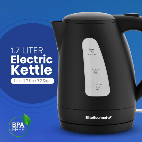 Chaleira elétrica de 1,7L com desligamento automático 1
