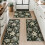 Σετ χαλιών κουζίνας με boho floral σχέδια 3 τεμαχίων – Αντιολισθητικό και πλενόμενο 2