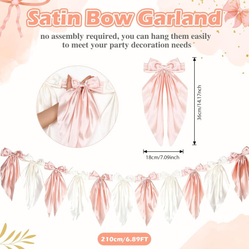 Κόκκινο σατέν γιρλάντα με φιόγκο για Bachelorette, νυφικό πάρτι και γάμο – Συμβατό με 2