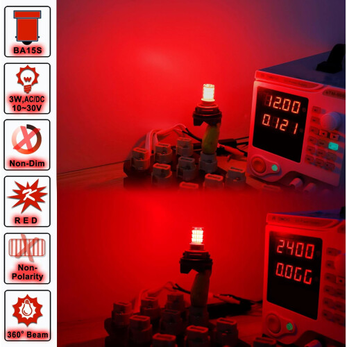 12V BA15S LED-lamp 6000K 330lm - 4-pack 1
