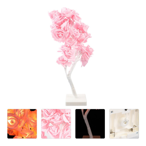 Επιτραπέζιο φωτιστικό Rose Flower Ροζ Ασύρματο 2