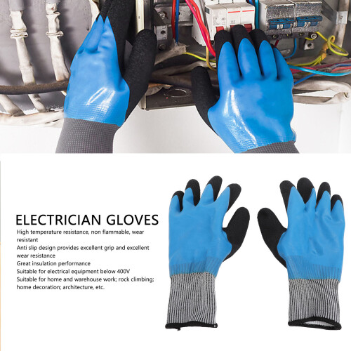 Isolierhandschuhe 400V Gummi+Aramid Antirutsch 2